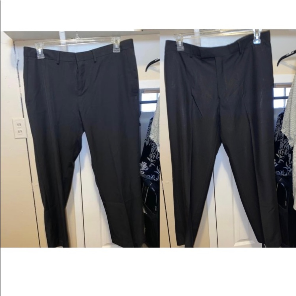 Two black suit pants men. Size36x29